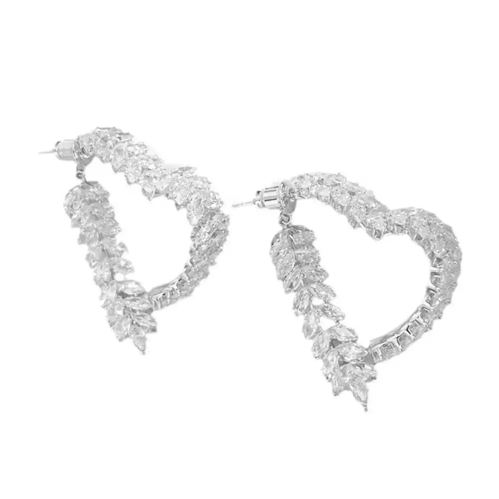 Boucles d’oreilles de blé de luxe Zircon brillant Mode Personnalité Fête Charme Bijoux Feuille de Blé Boucle D’oreille Pour Femmes Filles Style Coréen - OKLassy