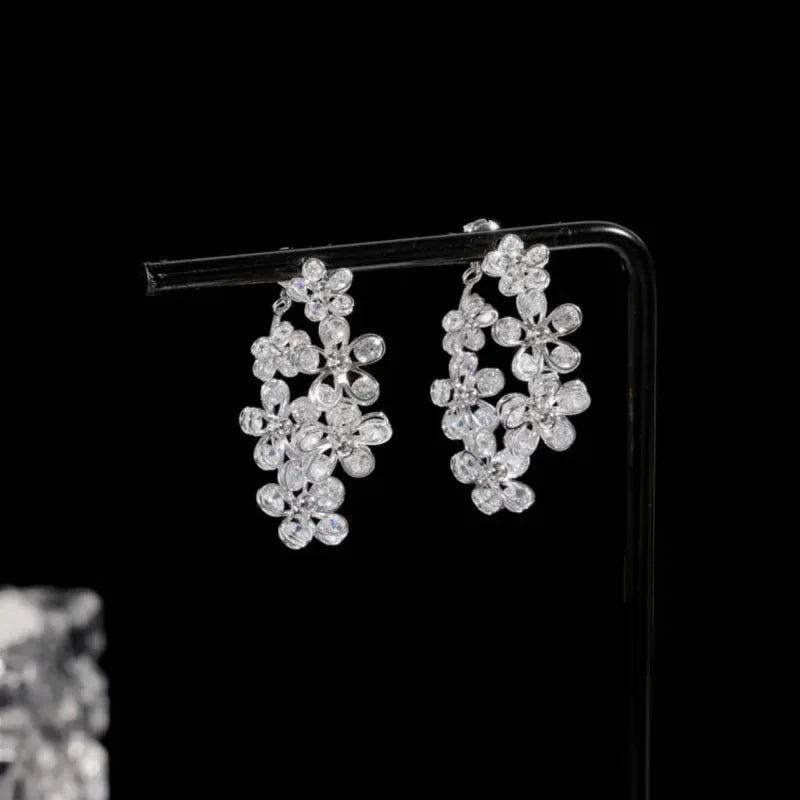 Boucles d’oreilles de blé de luxe Zircon brillant Mode Personnalité Fête Charme Bijoux Feuille de Blé Boucle D’oreille Pour Femmes Filles Style Coréen - OKLassy